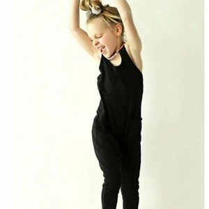 DEAL! Kids Be Mi Los Angeles Black Sleeveless Jumpsuit/Romper, sz 4-5, LIKE NEW